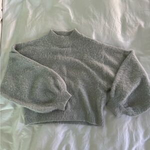 Cotton Candy LA Grey Mockneck Sweater